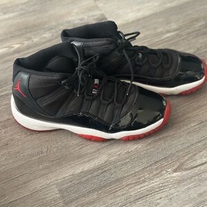 Jordan Black and Red High-Top Sneakers